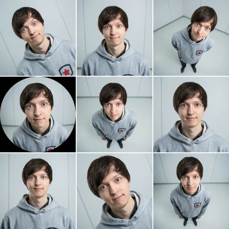 Sci-Fi Surveillance Portrait Grid, created using a Nano Banana Prompt