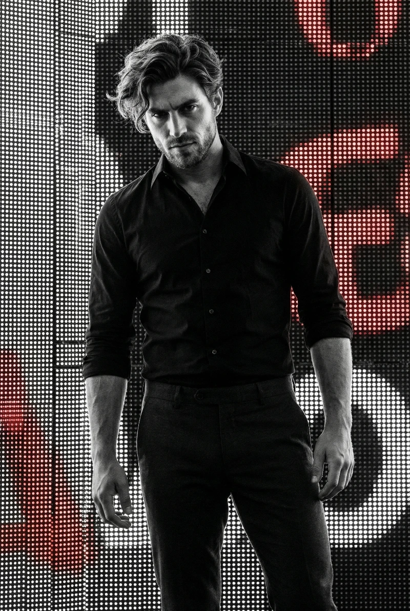 Monochrome Cinematic Protagonist