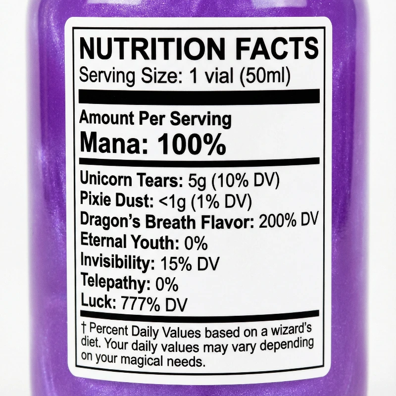 Witty Magic Potion Label