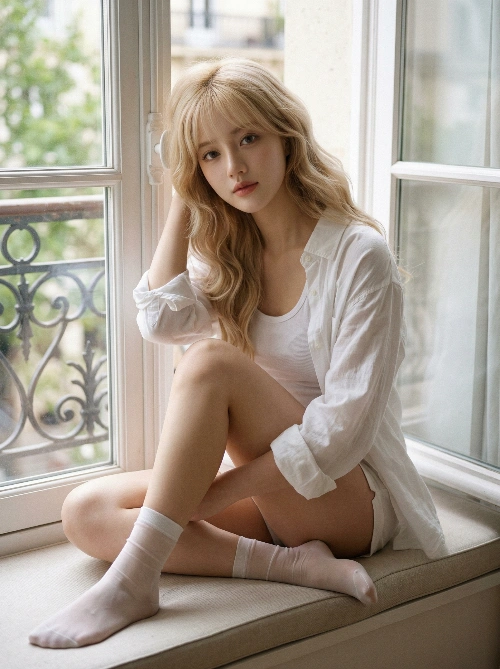 Nano Banana model generation of Quiet Morning Window Portrait