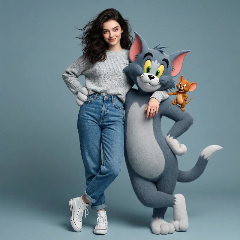 Playful Tom Jerry Portrait