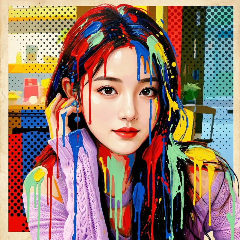 Nano Banana model generation of Vibrant Pop Art Portrait