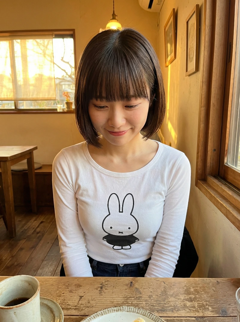 Shy Miffy-Clad Beauty