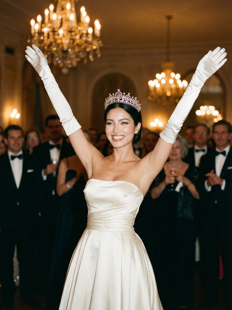 Glam Ballroom Gala Portrait, created using a Nano Banana Prompt