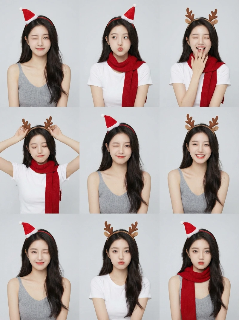 Minimalist Xmas Portrait Grid
