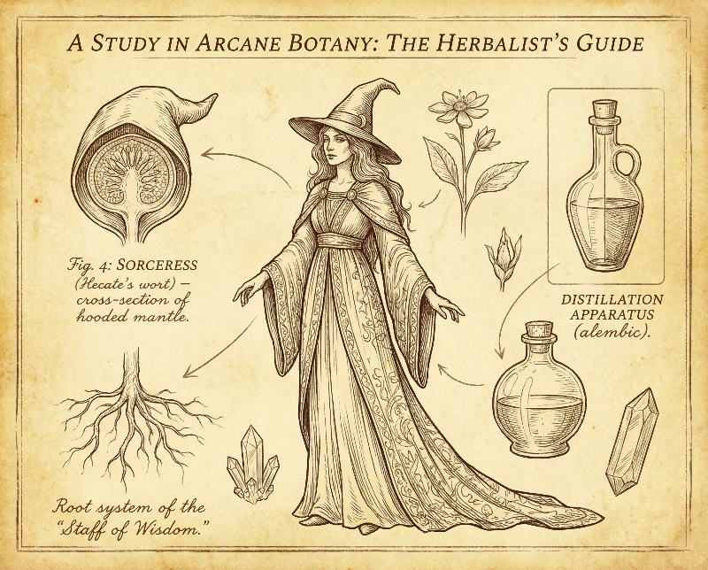 Vintage Sorceress Botany