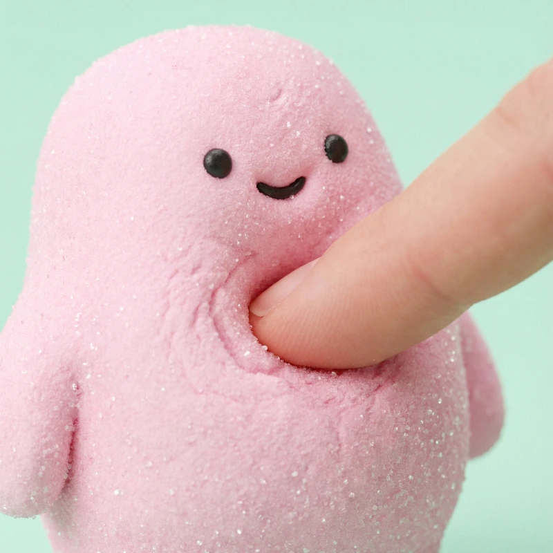 Squishy Pink Marshmallow Monster, created using a Nano Banana Prompt