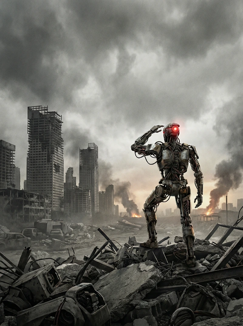 Ruined City Robot Menace