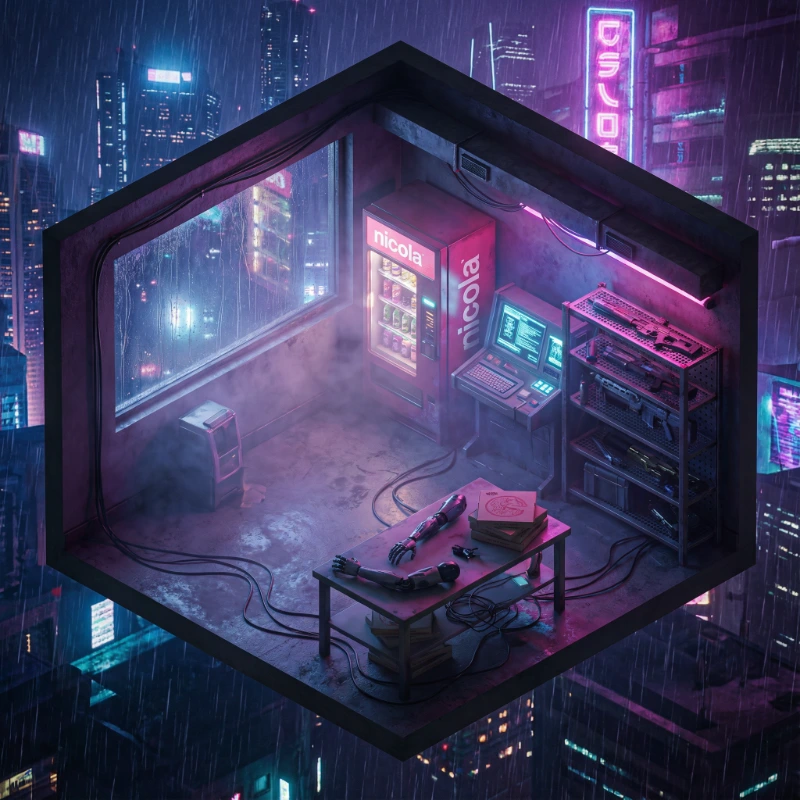 Cyberpunk Neon Apartment