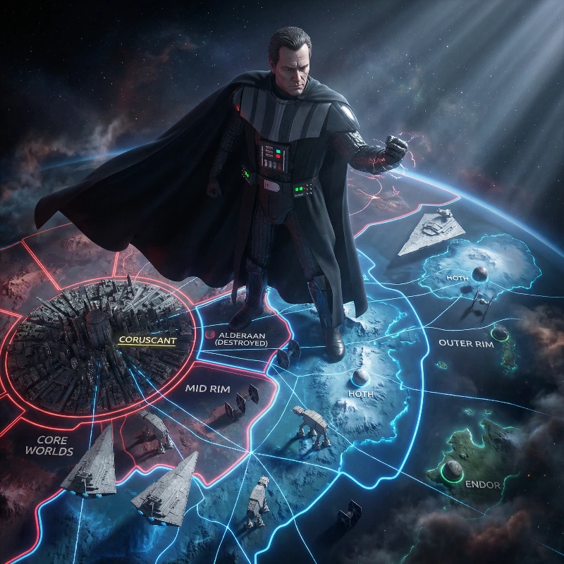 Empire's Galactic Tyranny 3D, created using a Nano Banana Prompt