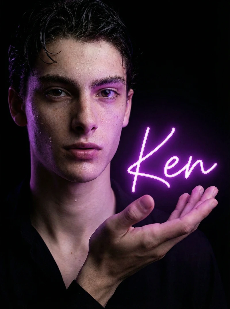 Dramatic Neon Portrait, created using a Nano Banana Prompt