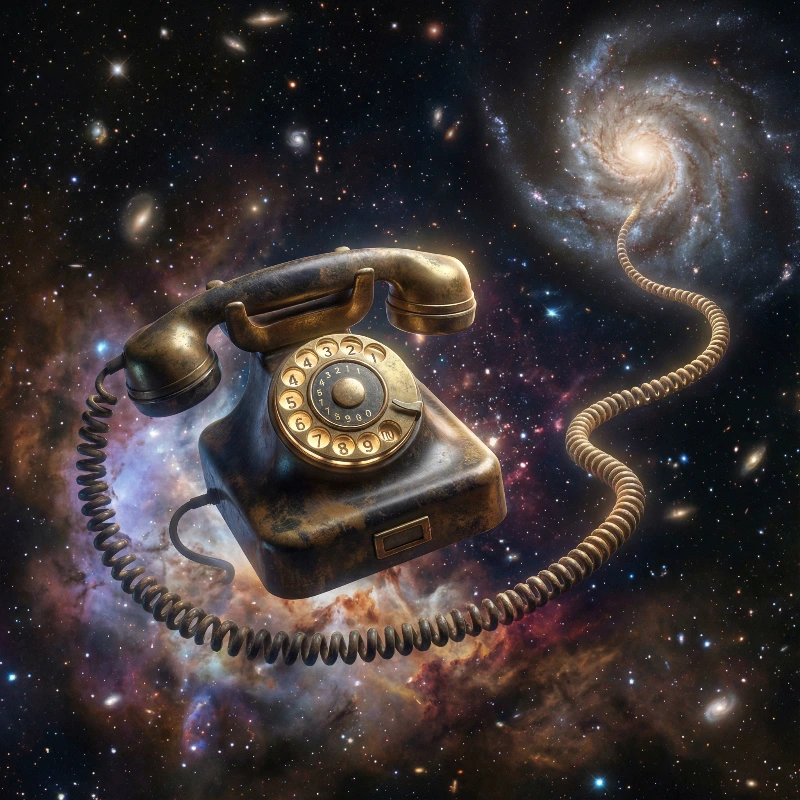 Cosmic Vintage Rotary Phone