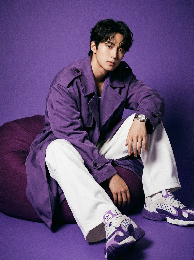 Nano Banana model generation of Cinematic Purple Fashion Shoot