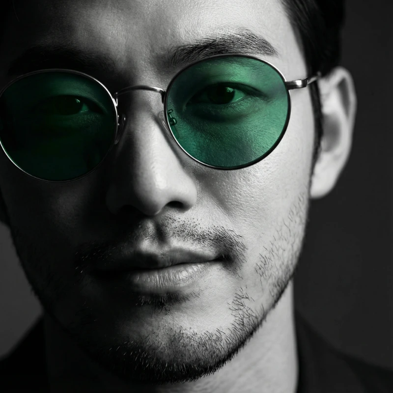 Dramatic B&W Rebel Portrait