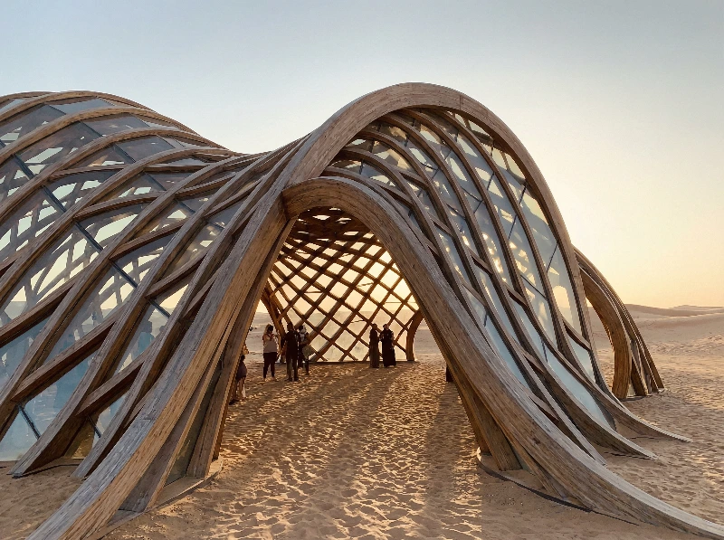 Nano Banana model generation of Desert Parametric Lattice