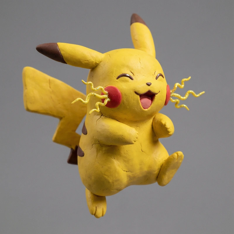 Clay Pikachu Joy Hop, created using a Nano Banana Prompt