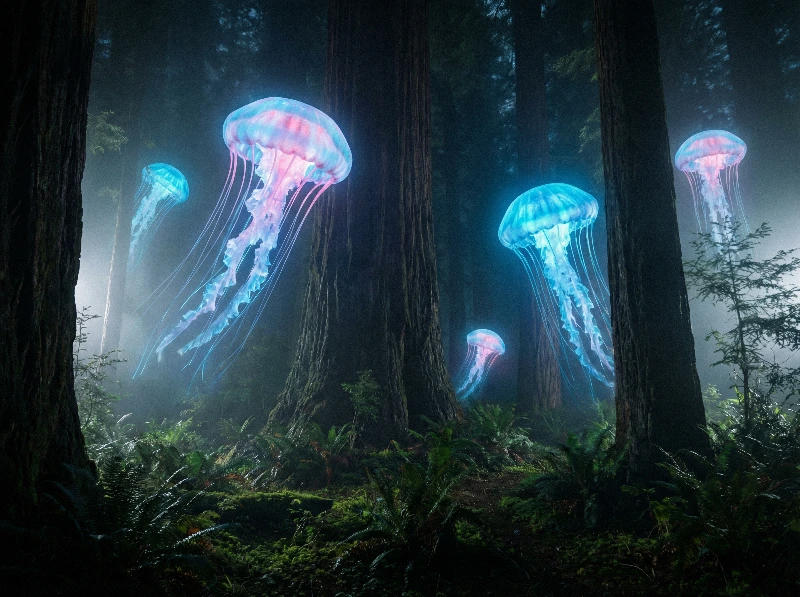 Mystic Jellywood Night, created using a Nano Banana Prompt