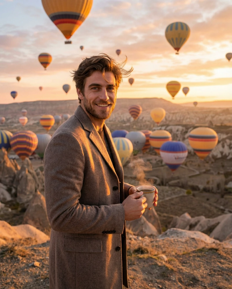 Nano Banana model generation of Sunrise Balloon Overlook