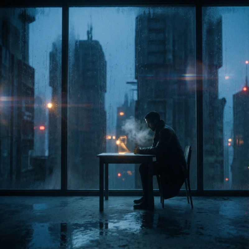 Nano Banana model generation of Cyberpunk Solitude Still