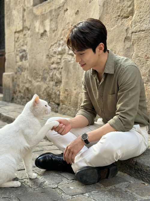 Cinematic Man-Cat Portrait