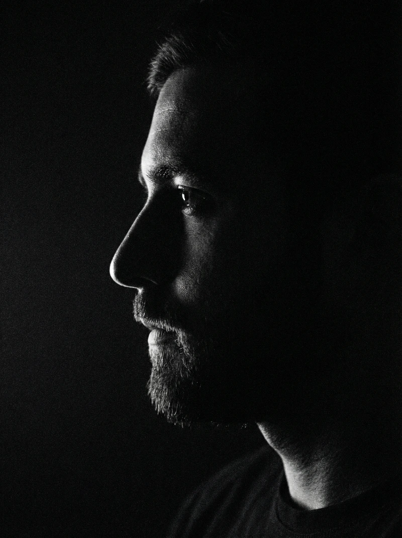 Mysterious Rim-Lit Profile