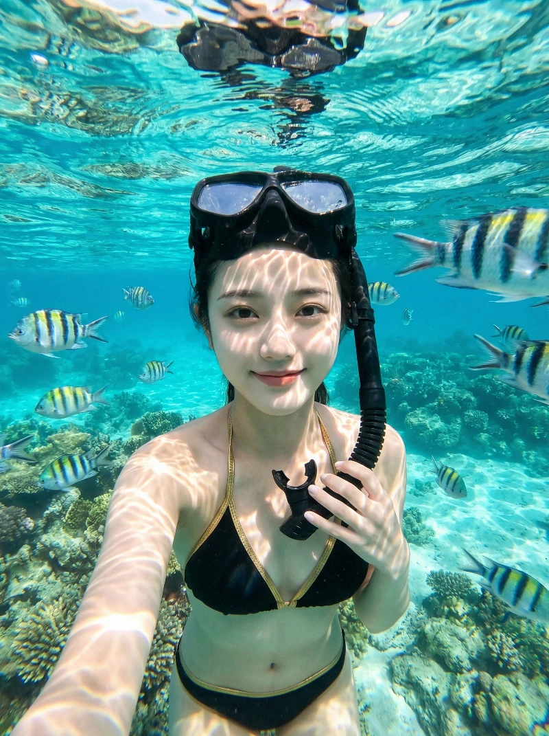 Underwater Coral Selfie