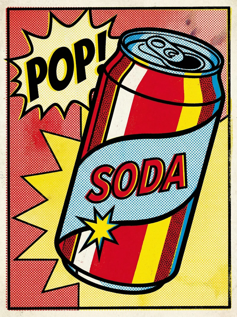 Pop Art Soda Can Comic
