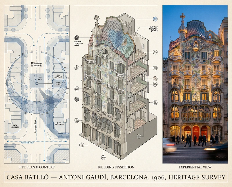 Nano Banana model generation of Casa Batlló Heritage Survey