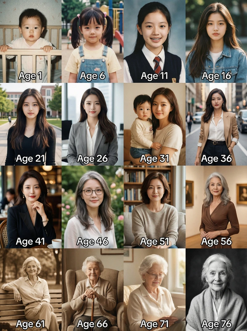 4x4 Age Portrait Grid