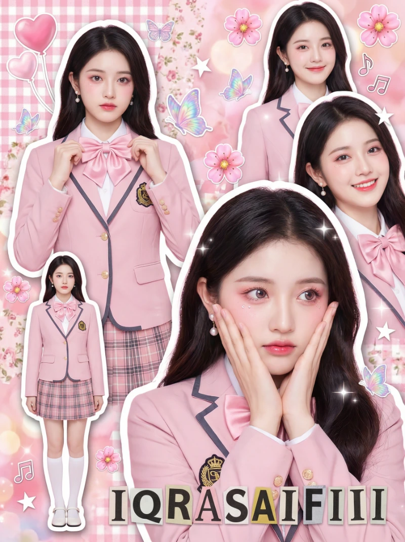 Pastel K-pop Cutout Collage, created using a Nano Banana Prompt