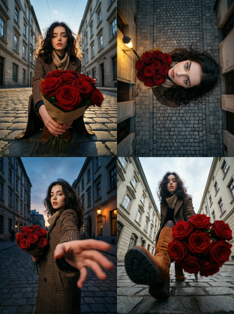 Nano Banana model generation of Dramatic 4-Style Body Shots