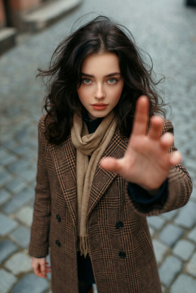 Dynamic Low-Angle Portrait