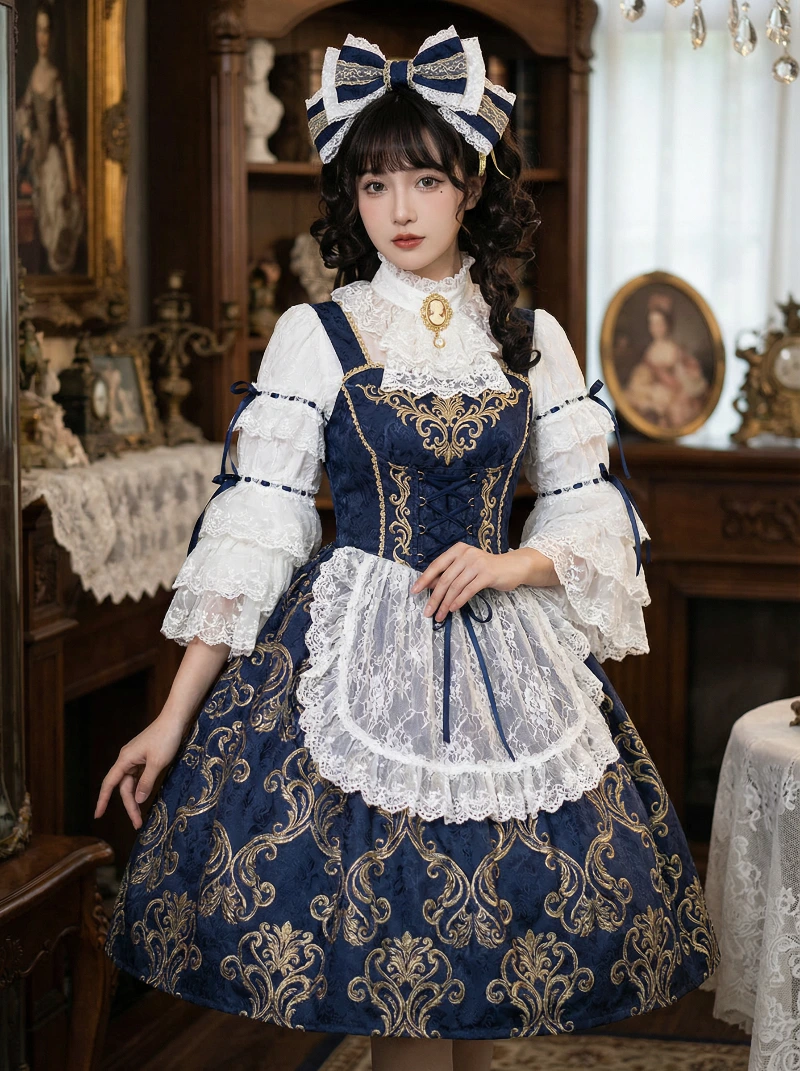 Baroque Navy Lolita Dress