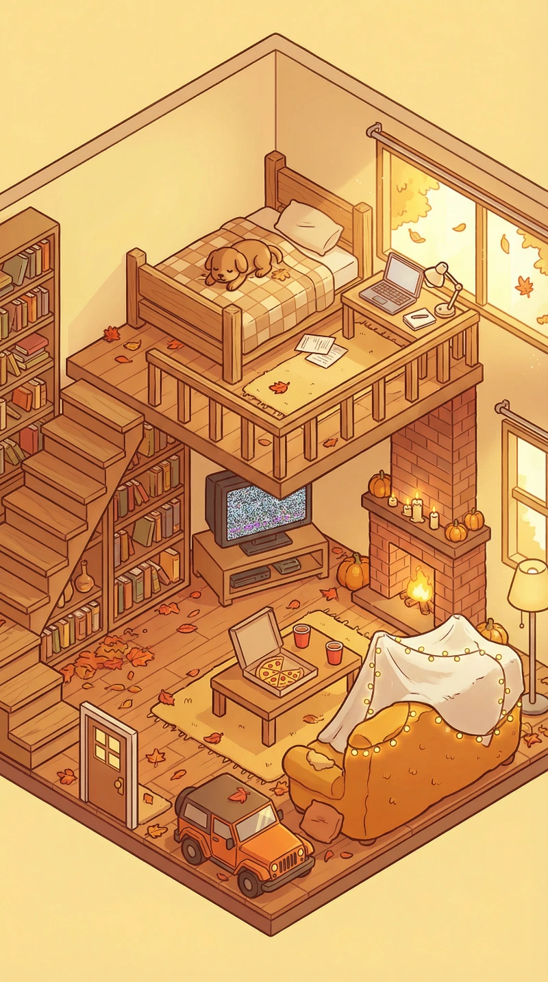 Cozy Autumn Loft Diorama