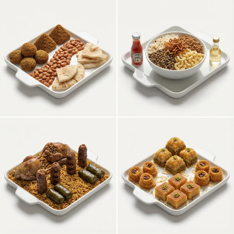 Egypt Mini Food Landscapes, created using a Nano Banana Prompt