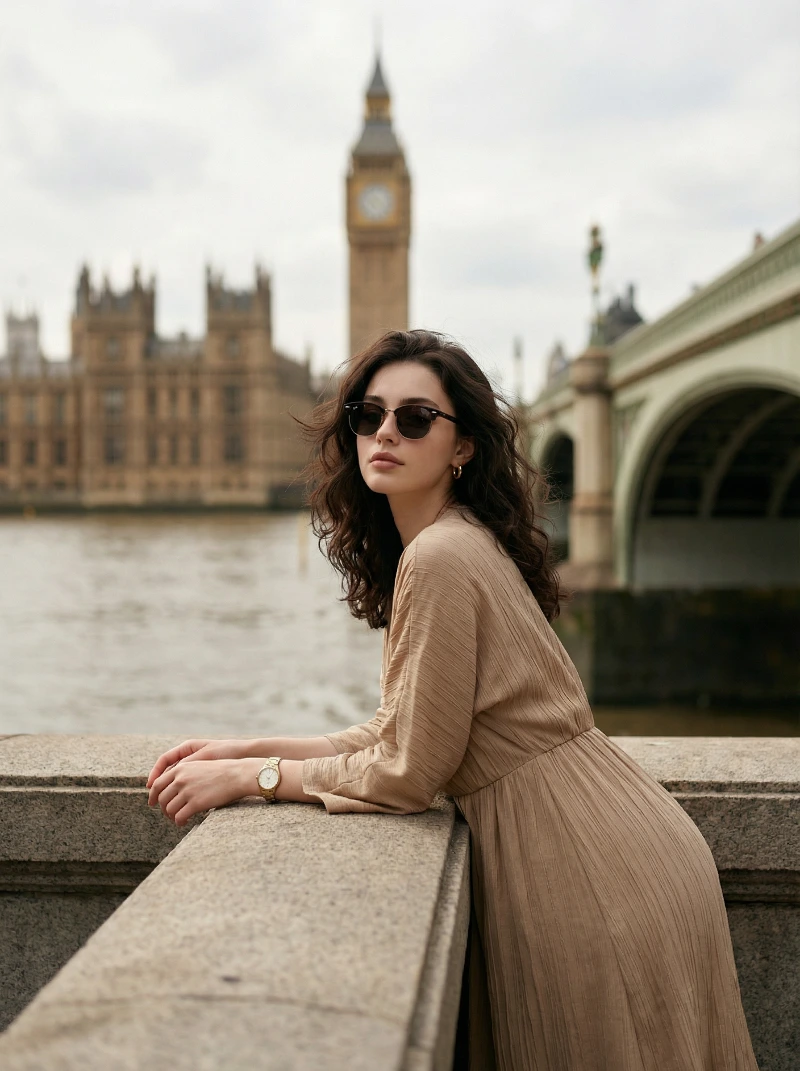 Nano Banana model generation of Cinematic London Portrait