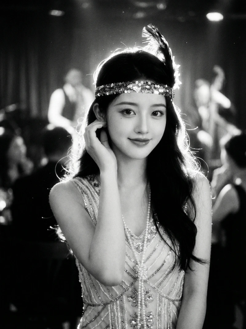 1920s Flapper Glam Halo, created using a Nano Banana Prompt