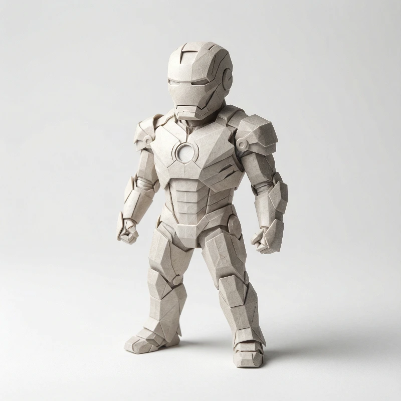 Hyper Origami Iron Man, created using a Nano Banana Prompt