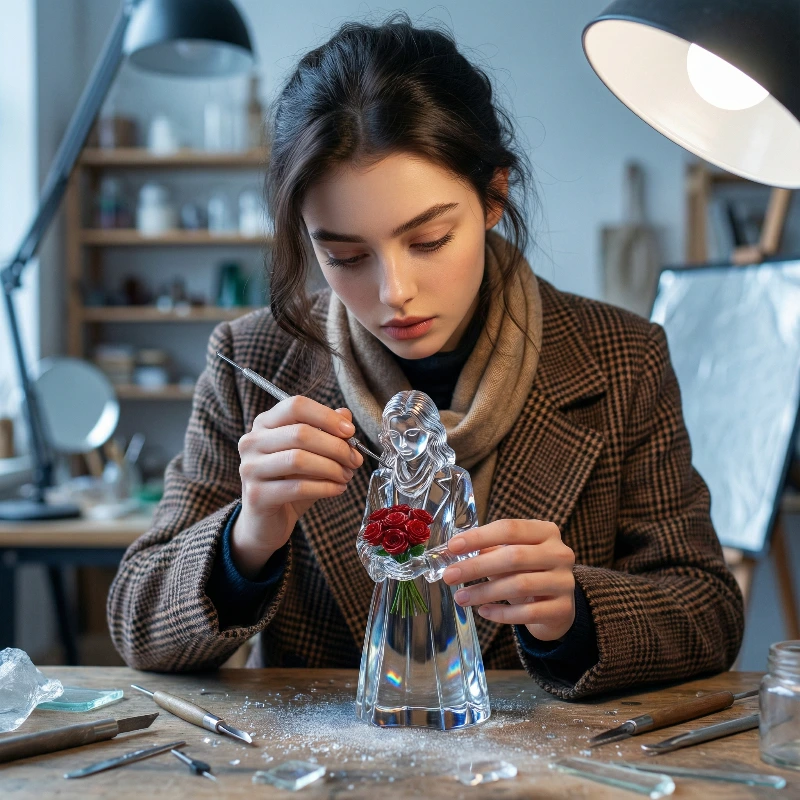 Glass Self-Sculpture Cinematic, created using a Nano Banana Prompt