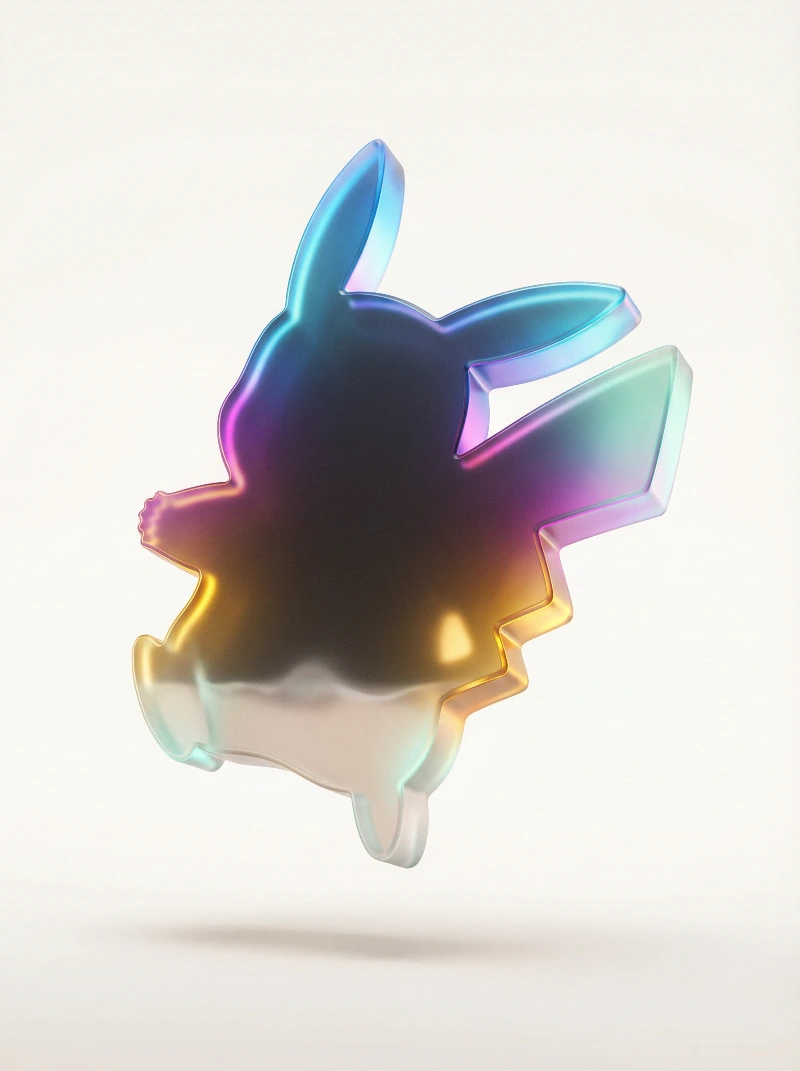 Holographic Levitating Pikachu, created using a Nano Banana Prompt