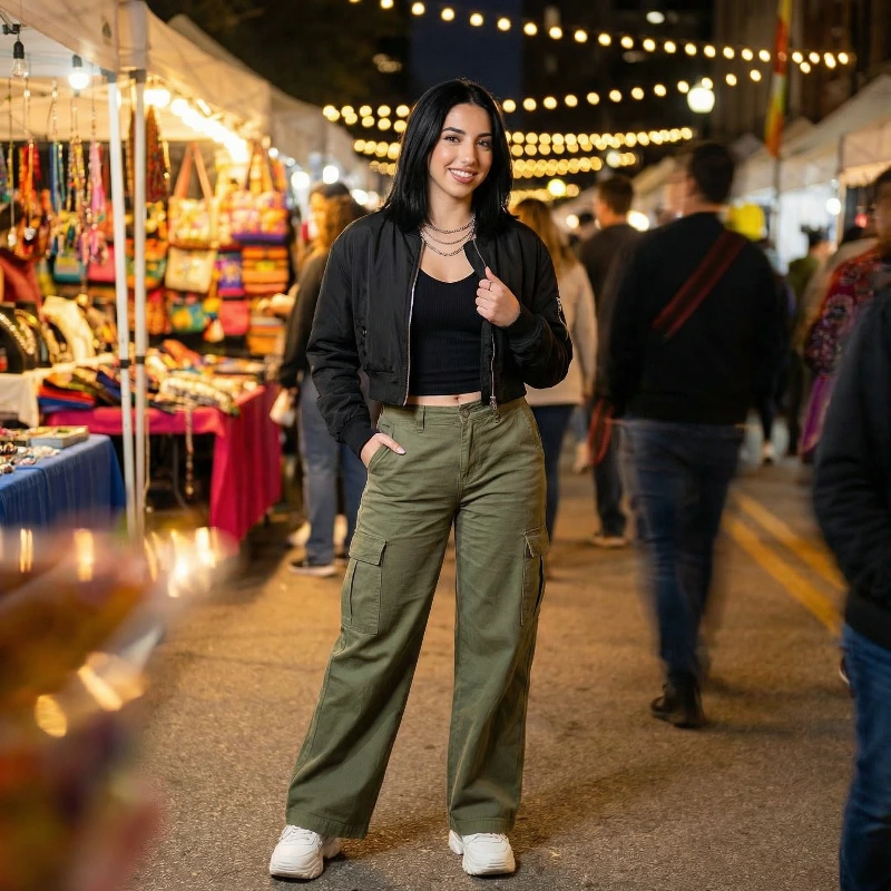 Nano Banana model generation of Casual Street Market Fashion