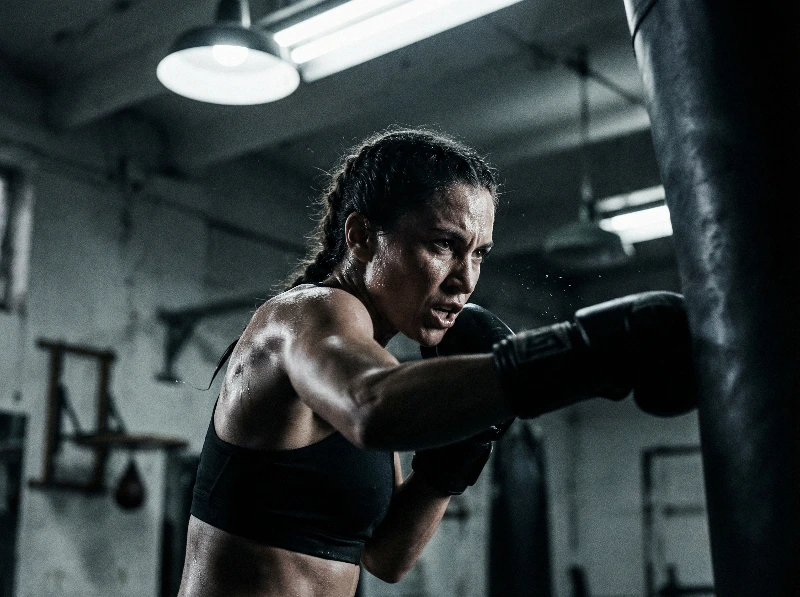 Gritty Gym Athlete Portrait, created using a Nano Banana Prompt