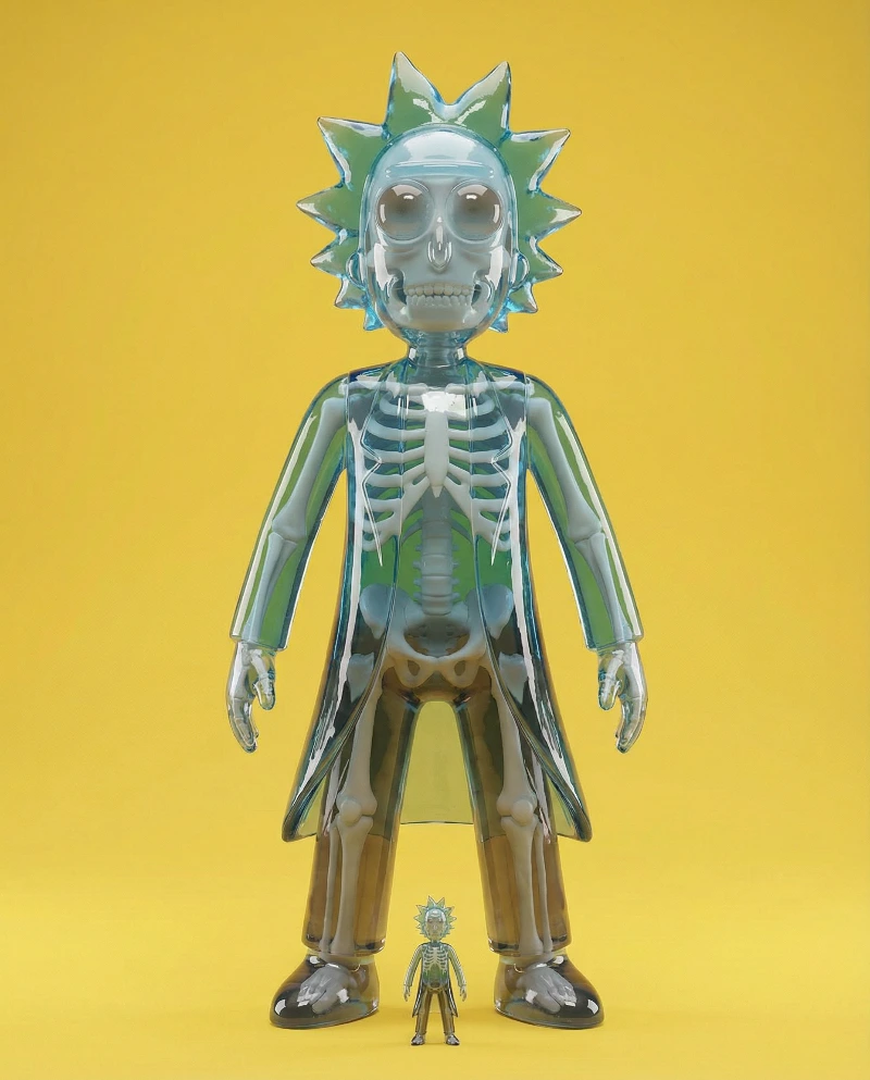 Glossy Jelly Skeleton Toy