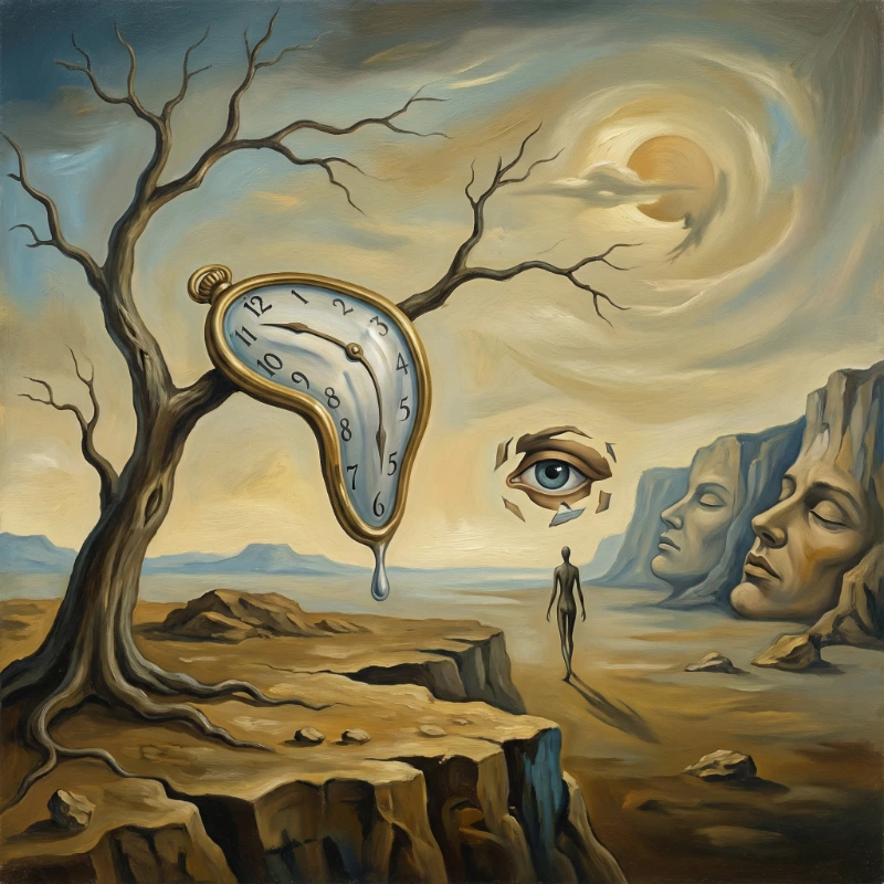 Surreal Tree Clock Dream