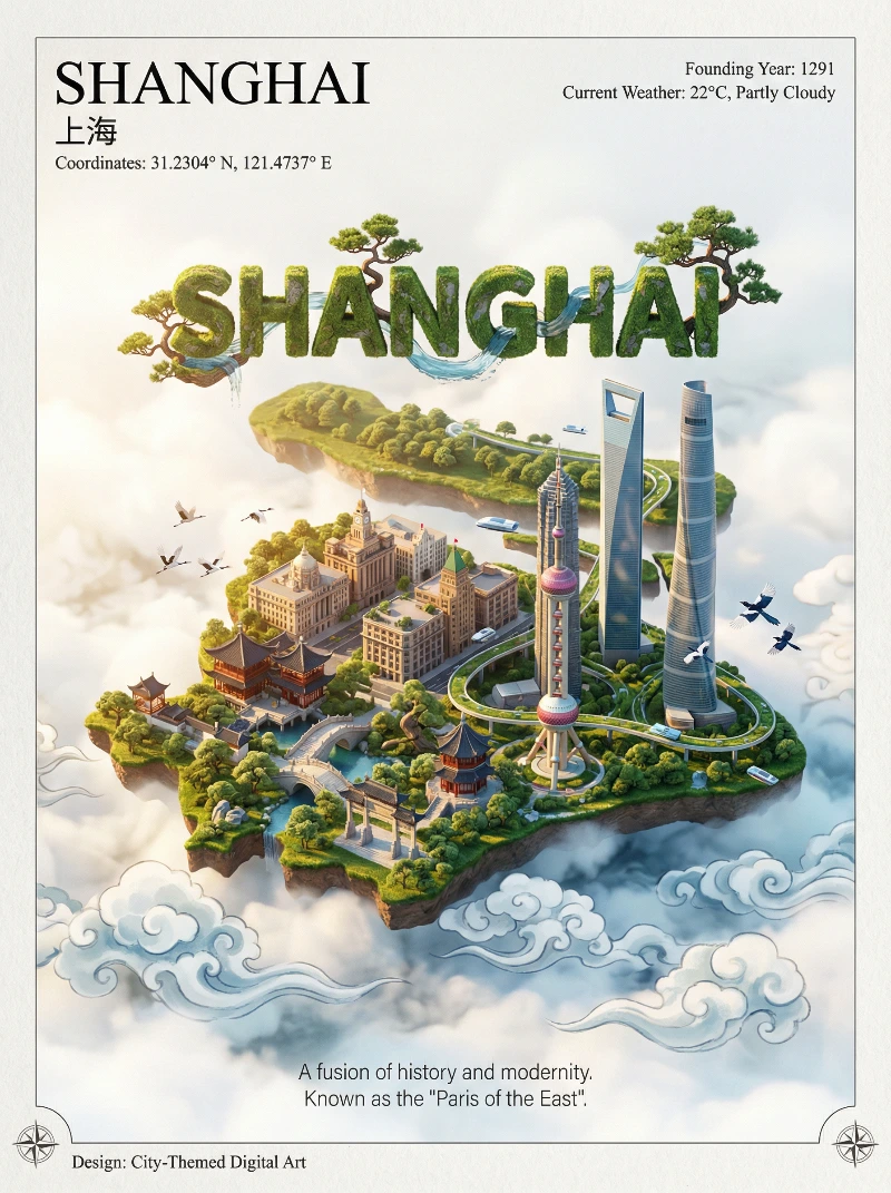 Nano Banana model generation of Seoul Cloud Island Art