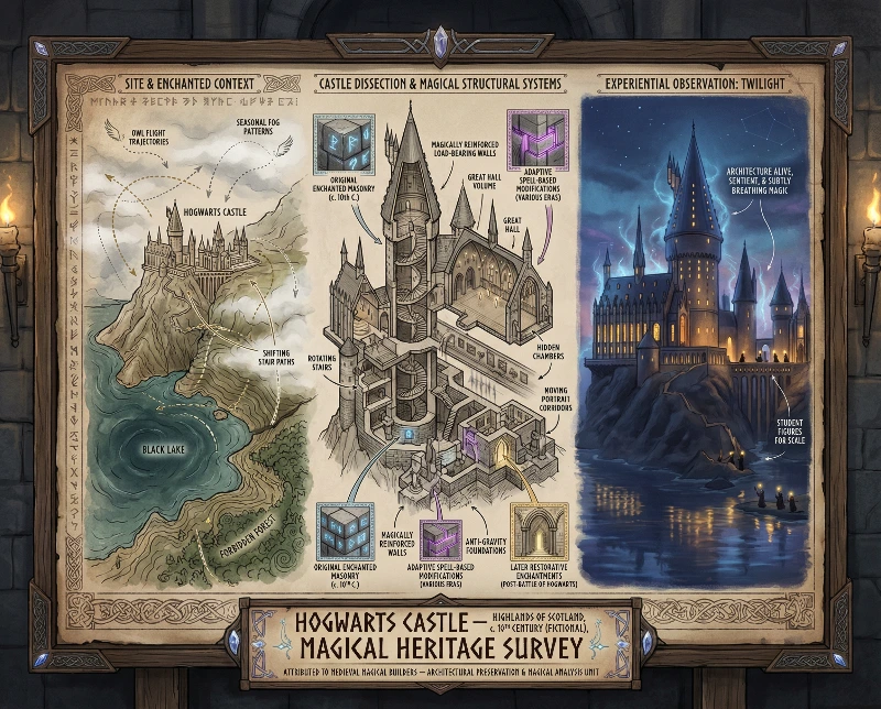 Nano Banana model generation of Hogwarts Magical Heritage Survey