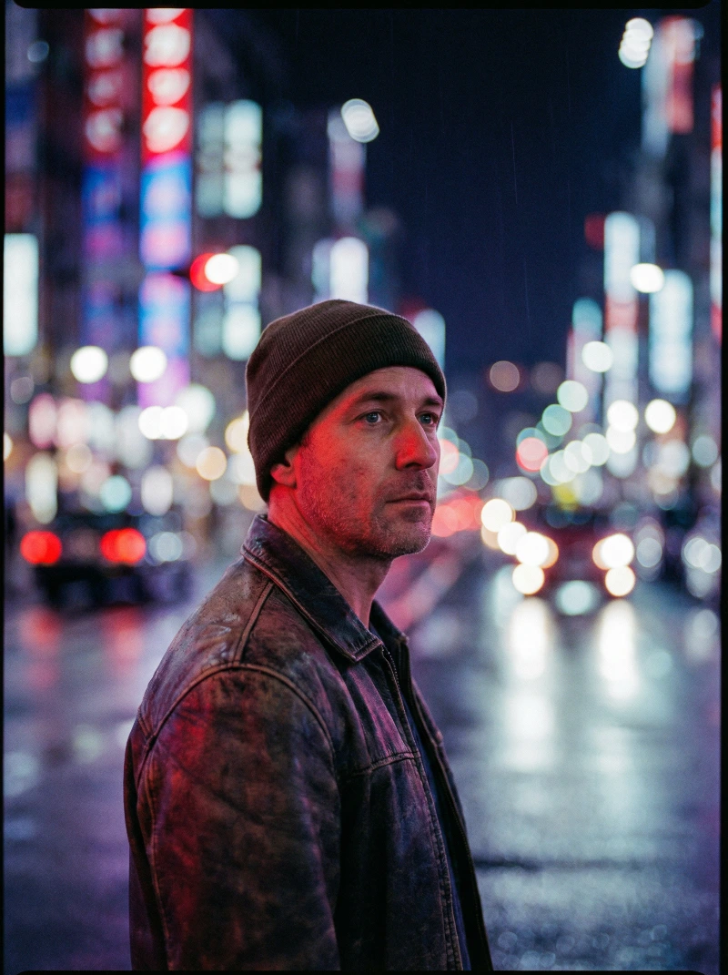 Neon Tokyo Night Portrait