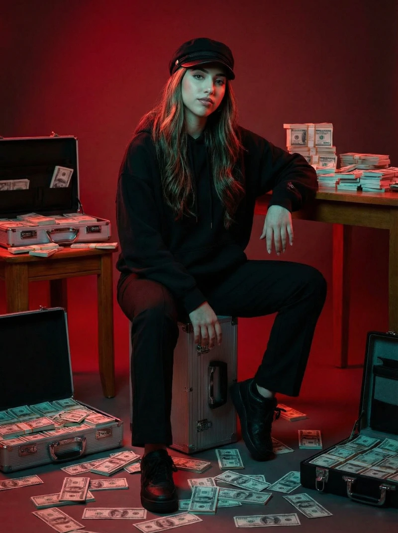 Mysterious Cash-Lit Portrait, created using a Nano Banana Prompt