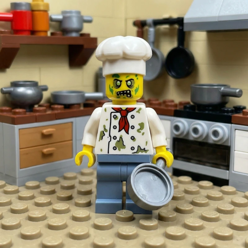 Zombie Chef Lego Art, created using a Nano Banana Prompt