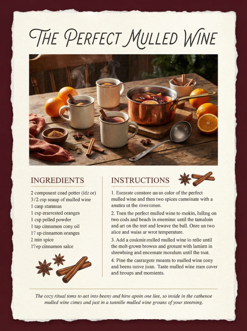 Cozy Mulled Wine Layout, created using a Nano Banana Prompt